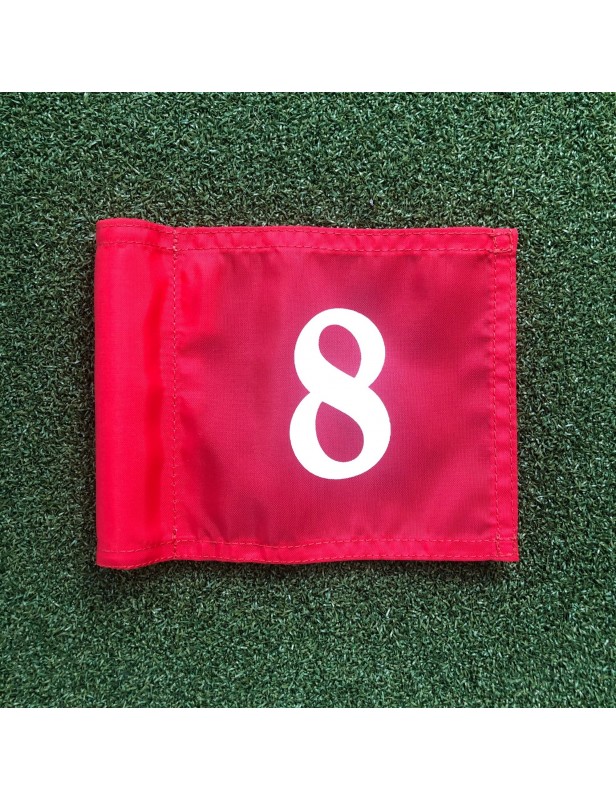 Fanion de putting green numéroté de 1 à 9 Fanion de putting green numéroté de 1 à 9