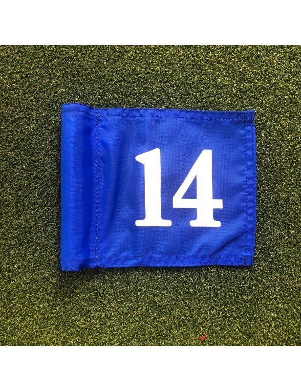 Fanions de putting green numérotés de 10 à 18 Fanions de putting green numérotés de 10 à 18